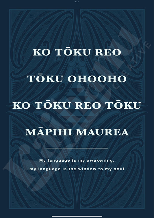 ‘’Toku Reo” Whakatauki Print